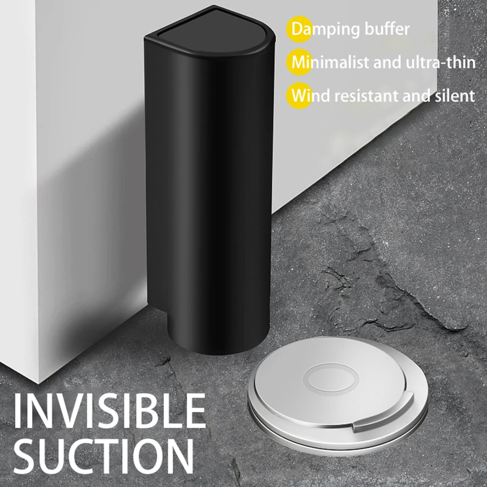No Magnetic Silents Door Stop Adjustables Self Adhesive Door Holder Catch Anti-Collision Non-Punch-Nail Furniture Hardware