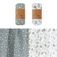 Kangobaby #My Soft Life# 2pcs Set 100% Cotton Baby Muslin Swaddle Blanket Newborn Bath Towel Infant Wrap 1