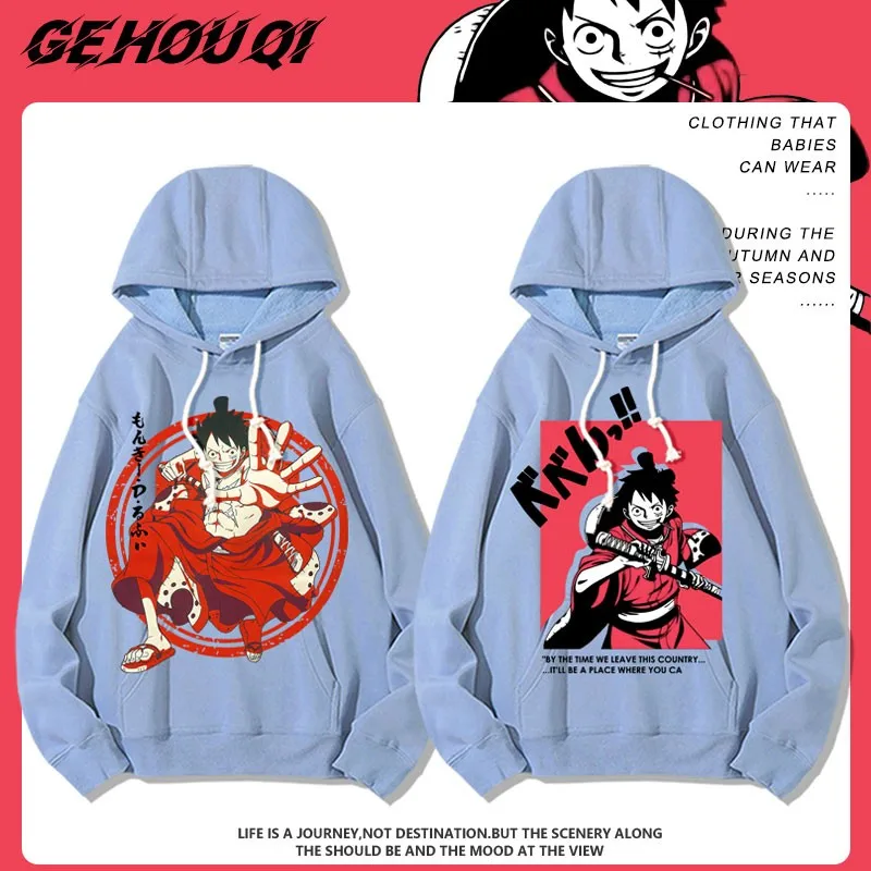 

And The Country Of One Piece United Name Hooded Hoodie Male Bf Harajuku Style Coat Luffy Solon Animation Youth Clothes