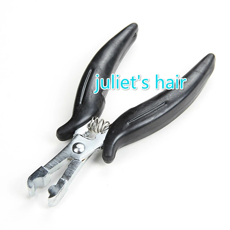 1 PC Rustproof Black Pliers U Flat Square Tip for Keratin Bonded Fusion Tip Hair Extensions Pliers