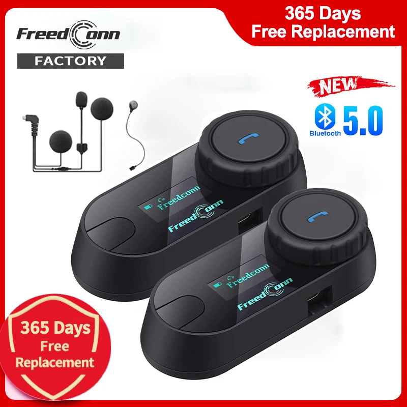 

Гарнитура для мотоциклетного шлема Freedconn T Com Sc BT 5,0 с поддержкой Bluetooth и FM-радио