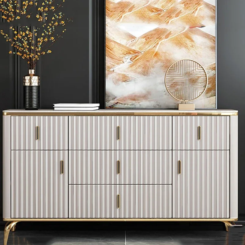 Dish Modern Wood Sideboards Kitchen Nordic Shelves Modular Luxury Sideboards Storage Table De Chevet Small Room Furnitures HDH