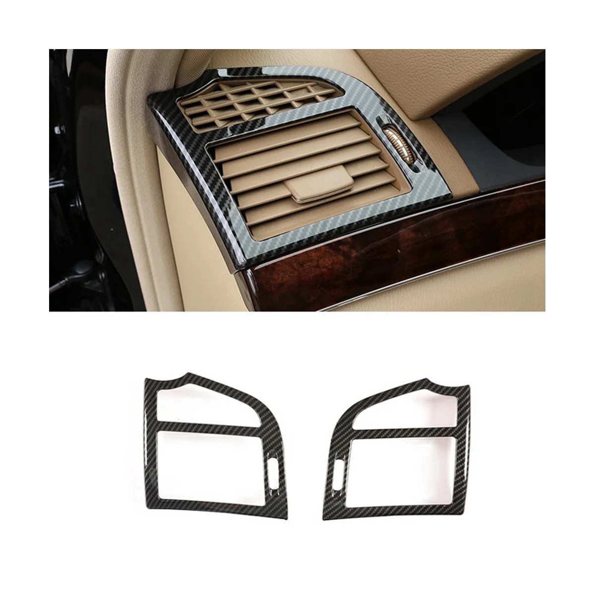 자동차 대시보드 측면 AC 벤트 프레임 커버, 공기 배출구 보호 트림, 메르세데스 벤츠 S 클래스 W221 S300 350 2008-13 용