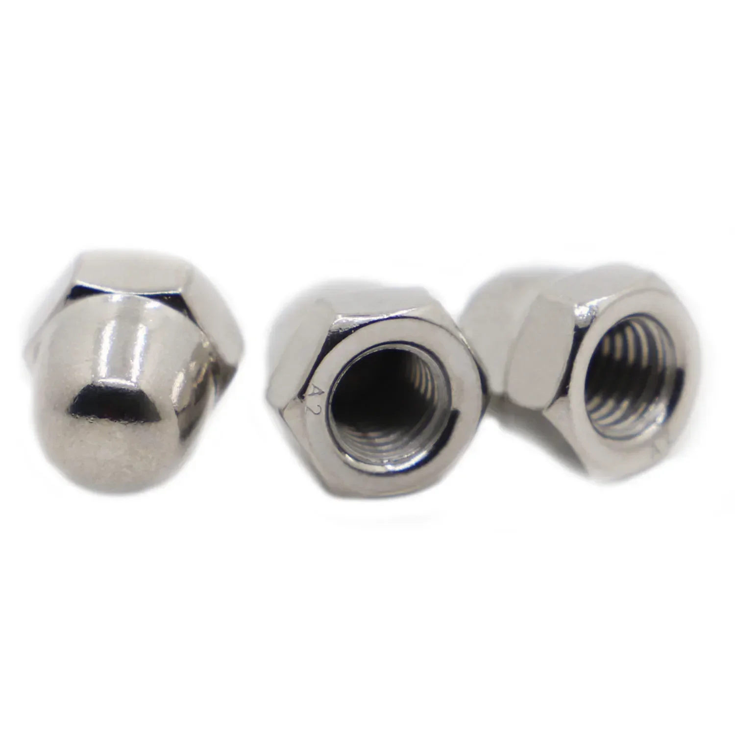 DIN1587 304 Stainless Steel Hexagon Nuts Domed For Decrotive M3 M4 M5 M6 M8 M10 M12 M14 M16
