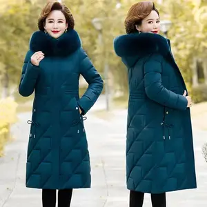 Comprar Nuevo Invierno mujer Cuello de piel Parkas chaquetas de moda con  capucha gruesa abrigo acolchado cálido mujer señora invierno prendas de  vestir