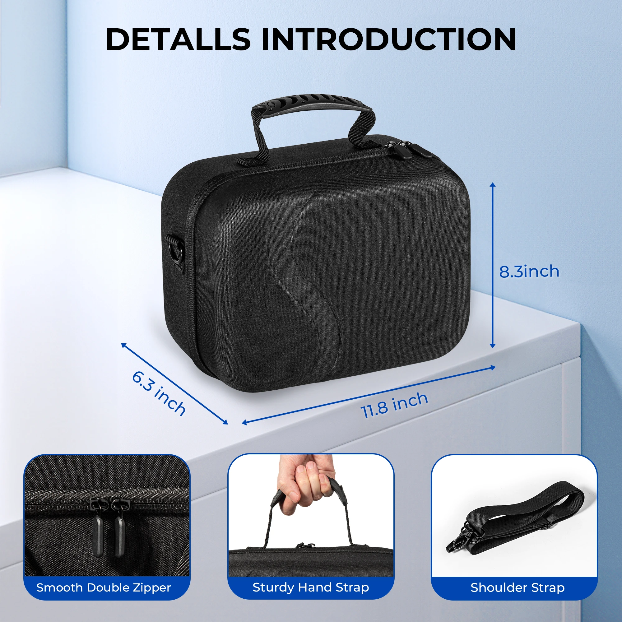 Enhanced Storage Case for VR Controllers and Headset – Durable Hard Shell Travel Bag