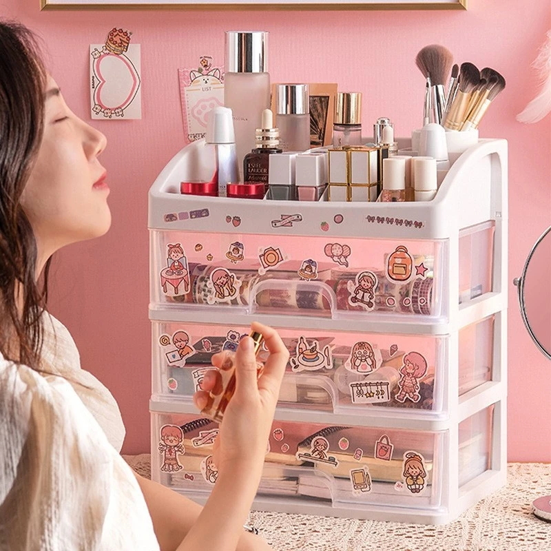 GirlsNailArtGelPolishShelfLargeCapacityStudentDeskStationery