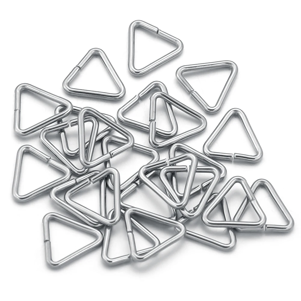 100pcs Stainless Steel Triangle Open Jump Ring Clasp Hook DIY Earrings Bracelet Accessories Jewelry Making Supplies Wholesale