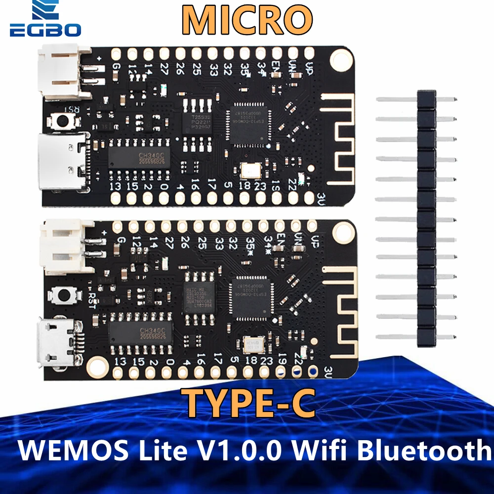 für WEMOS Lite V1.0.0 Wifi Bluetooth Entwicklungsboard Antenne ESP32 CH340 CH340G Rev1 MicroPython 4MB Micro USB für Arduino