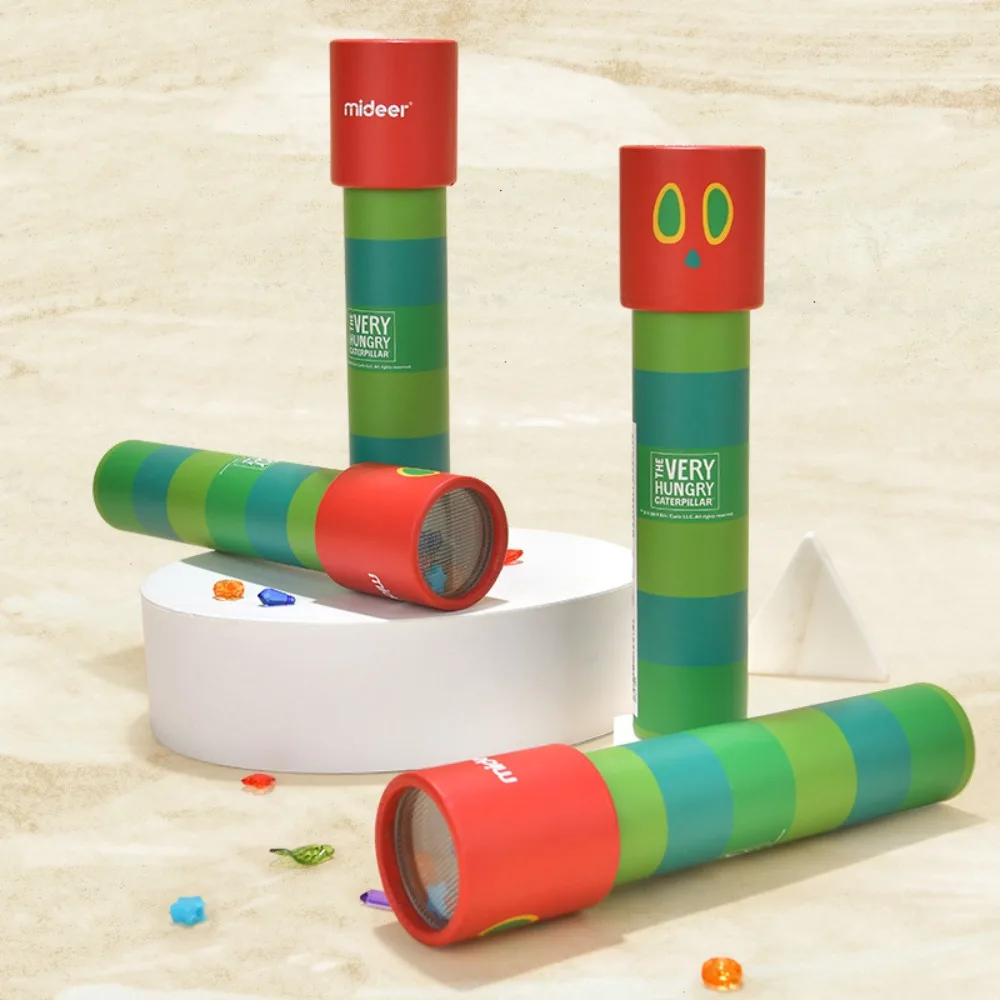 Cartoon The Very Hungry Caterpillar Kaleidoscope Scalable Puzzle Educational Optical Toy Changeful Imaginative Children