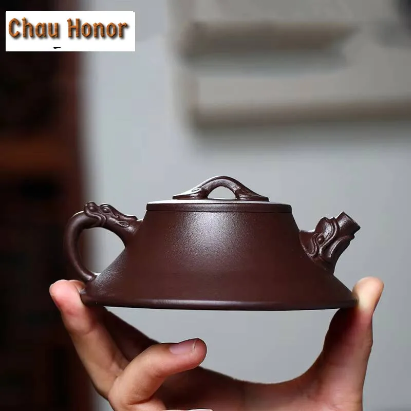 150ml Yixing Raw Ore Purple Clay Teapot Handmade Household puer Kungfu Teaset Tea Ceremony Drinkware Accessories Customized Gift