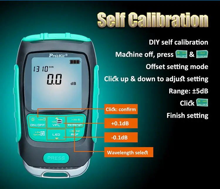 High PrecisionProskit MT-7616  Power Meter 4 in 1 Multifunctional Optical Pen Tester,Disconnected LAN Cable Failure Teste