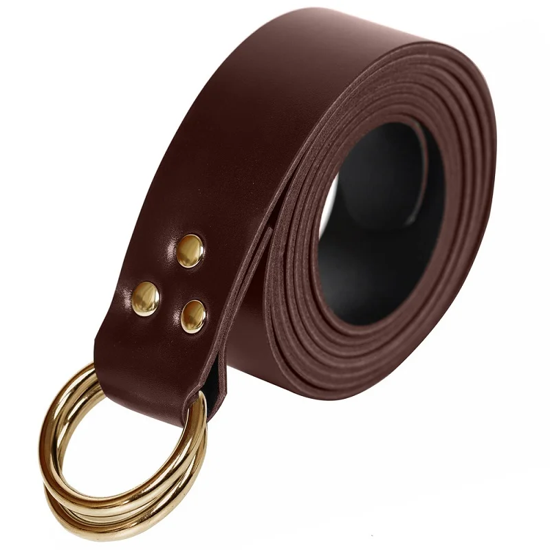 Medieval Warriors Waist Ring Wrap Belt Larp Costume Parts For Adult Men Viking Knight Leather WaistBand Celtic Buckle Knotted