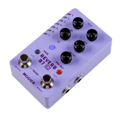 Mooer r7 x2 reverb pedal 14 efeitos reverb estéreo atmosfera