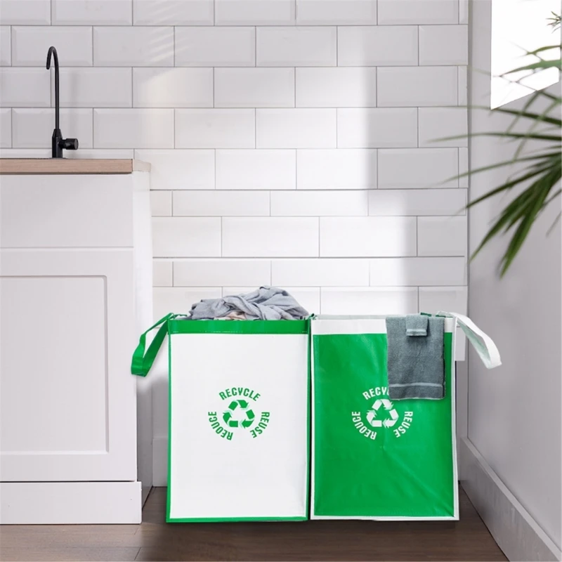 Recycling Waste Bin Bags, Recycle Bin, Trash Sorting Bins Baskets for Kitchen Home,Pack of 2 Bag