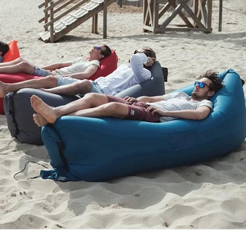 New Fashion Pure Color Inflatable Sofa Camping Lazy Bag Bed Garden Sofas Outdoor Furniture Cheap Air Folding Loungers Lazy Sofa