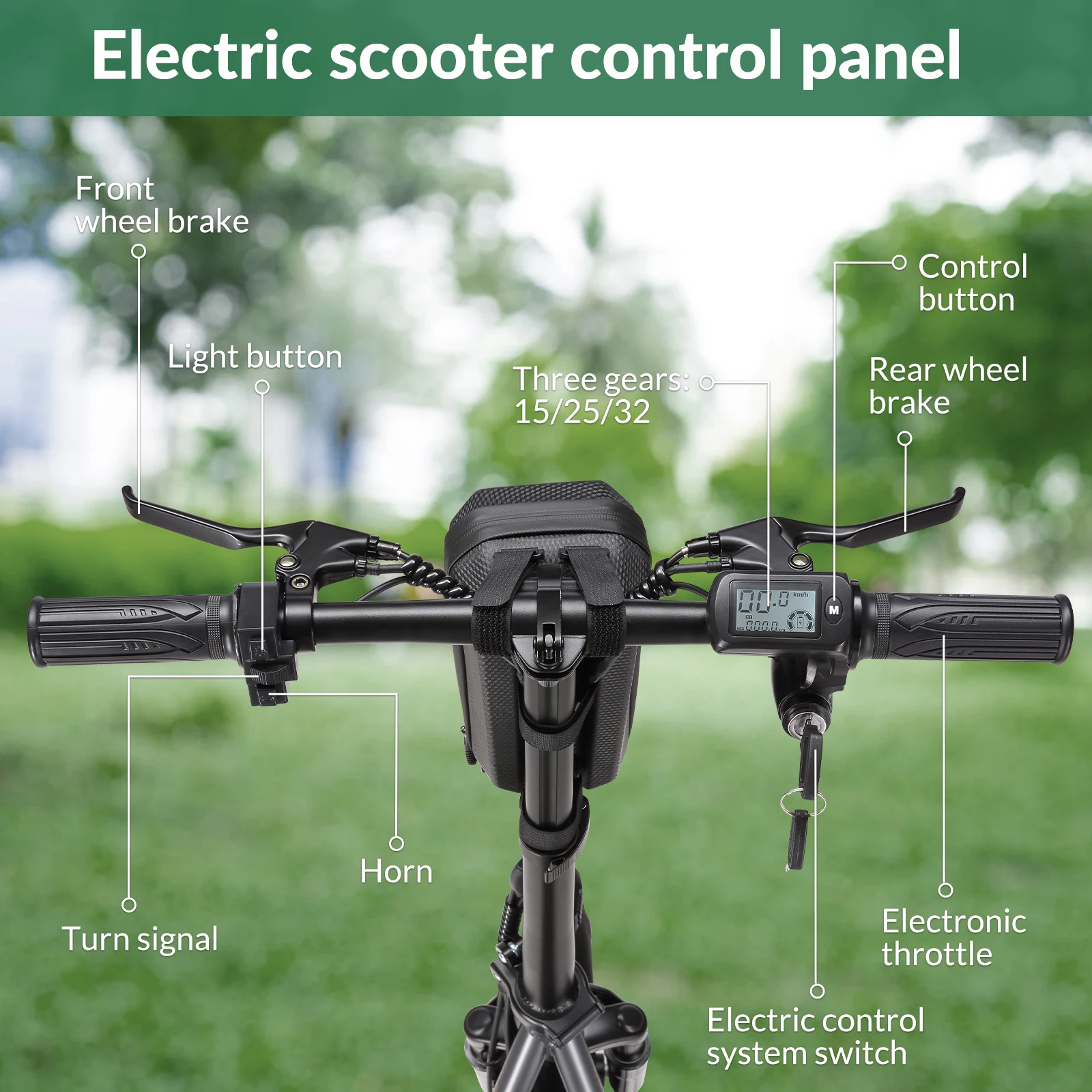thumbnail image 2 of Electric Scooter With Seat For Adults & Teens – 450W Motor, 18.5 MPH, 18 Mile Range, 48V Battery, Adjustable Handlebar & Basket – Folding Commuter E- Scooter – Madd Gear Pendolare (Pistachio Teal 2 of 9