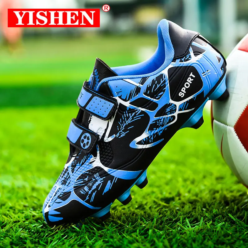 YISHEN Soccer Shoes Boys Girls Kids Sport Shoes TF/FG Cleats Training Football Shoes Boots Sport Sneakers Chuteiras De Futebol