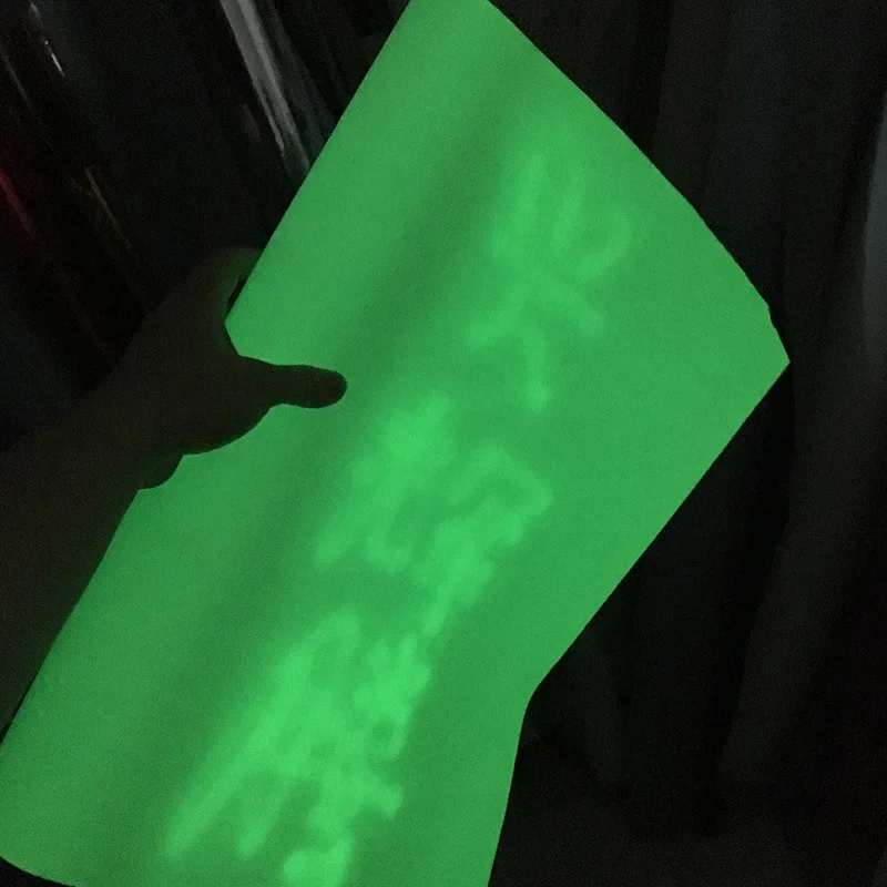 Luminous Glitter PU Leather Fluorescent Fine Powder Leather Handbag Luggage Material Night Glow Artificial Clothing Fabr