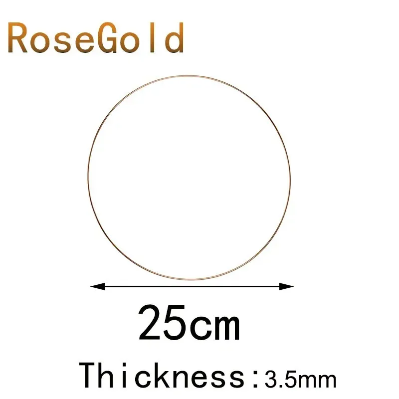 20 Stück Metallringe Gold 5cm - Deko Ringe Für Makramee & Basteln