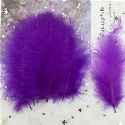 Turkey Marabou Feathers for DIY Jewelry and Craft Decor, 50pcs, 4-6 Inches