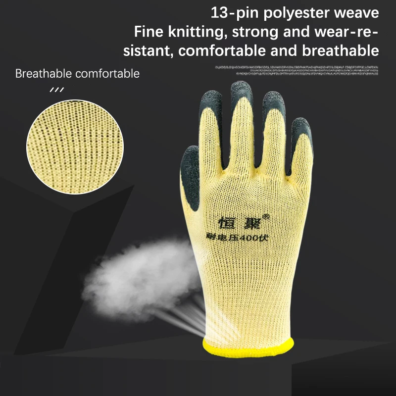 Electrician Work Gloves Protective Tool 400v Insulating Gloves 1 Pair Anti-electricity Low Voltage Security Protection