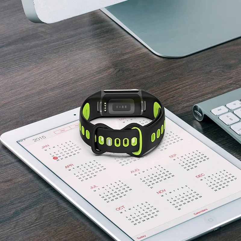 스포츠 실리콘 스트랩, Fitbit Charge 6 밴드 액세서리, 스마트워치 교체 손목 밴드, 한국 Fitbit Charge 5 밴드