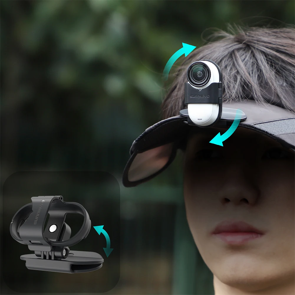 Brim Clip 360 Degree Sports Camera Mount Fixed Mount Clamp for GO 3/GO 3S Camera Accessories