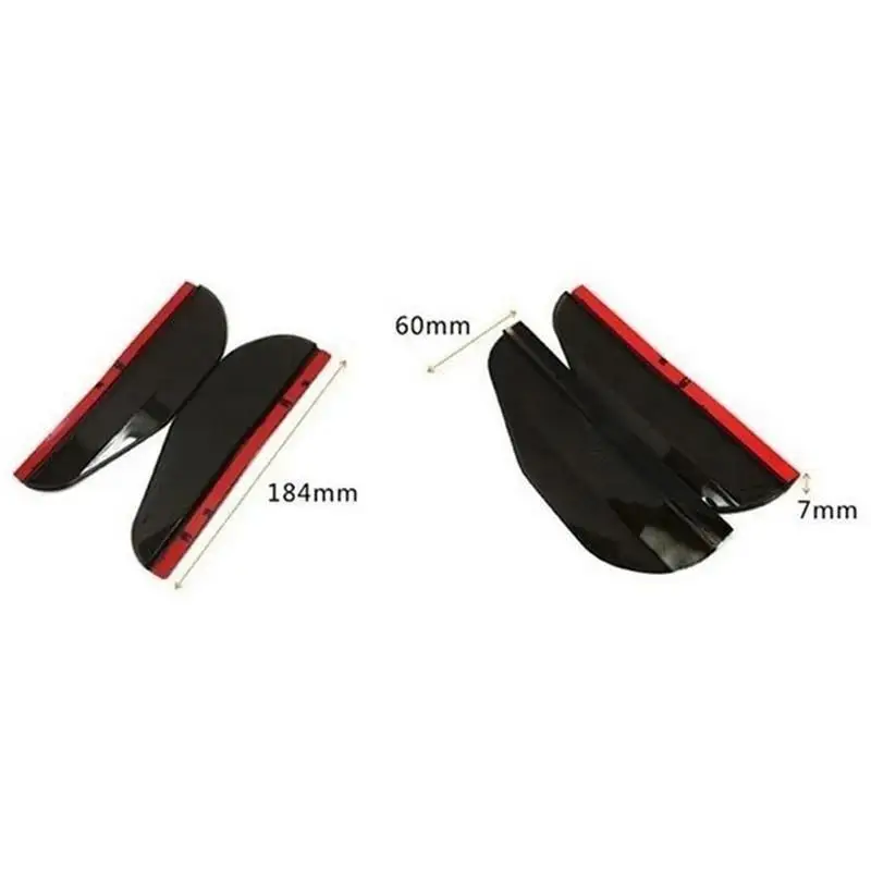 2pcs/Set Universal Flexible PVC Rearview Mirror Rain Shade Car Back Mirror Eyebrow Rain Cover Car Acc Rainproof Blades Tools