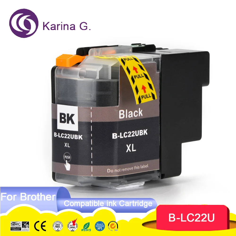 4PCS For LC22U LC 22U LC 22UXL ink cartridge For DCP-J785DW MFC-J985DW