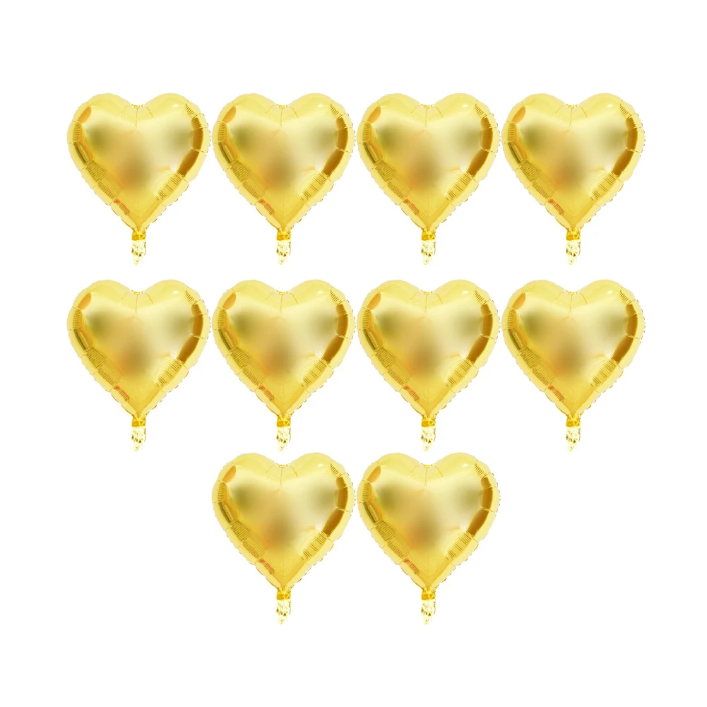

10pcs 18" Heart Aluminum Foil Balloons Party Wedding Birthday DIY Home Decoration