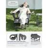 Folding Adjustable Adirondack Chair with Ottoman & 2 Cup Holders Set of 4,Multifunctional Adirondack Chair with Footrest 3