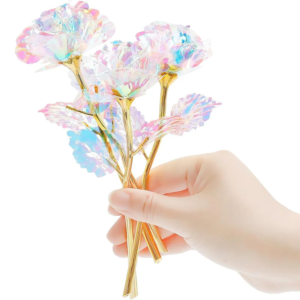 Enchanting Iridescent Rose Foil Flower – Perfect Gift
