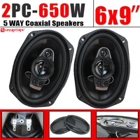 1 Pair 6x9 Inch (2X650W) 1300W Coaxial Speakers 5 Way Full Range Car High Fidelity Truck Car Door Audio Stereo Subwoofer Speaker