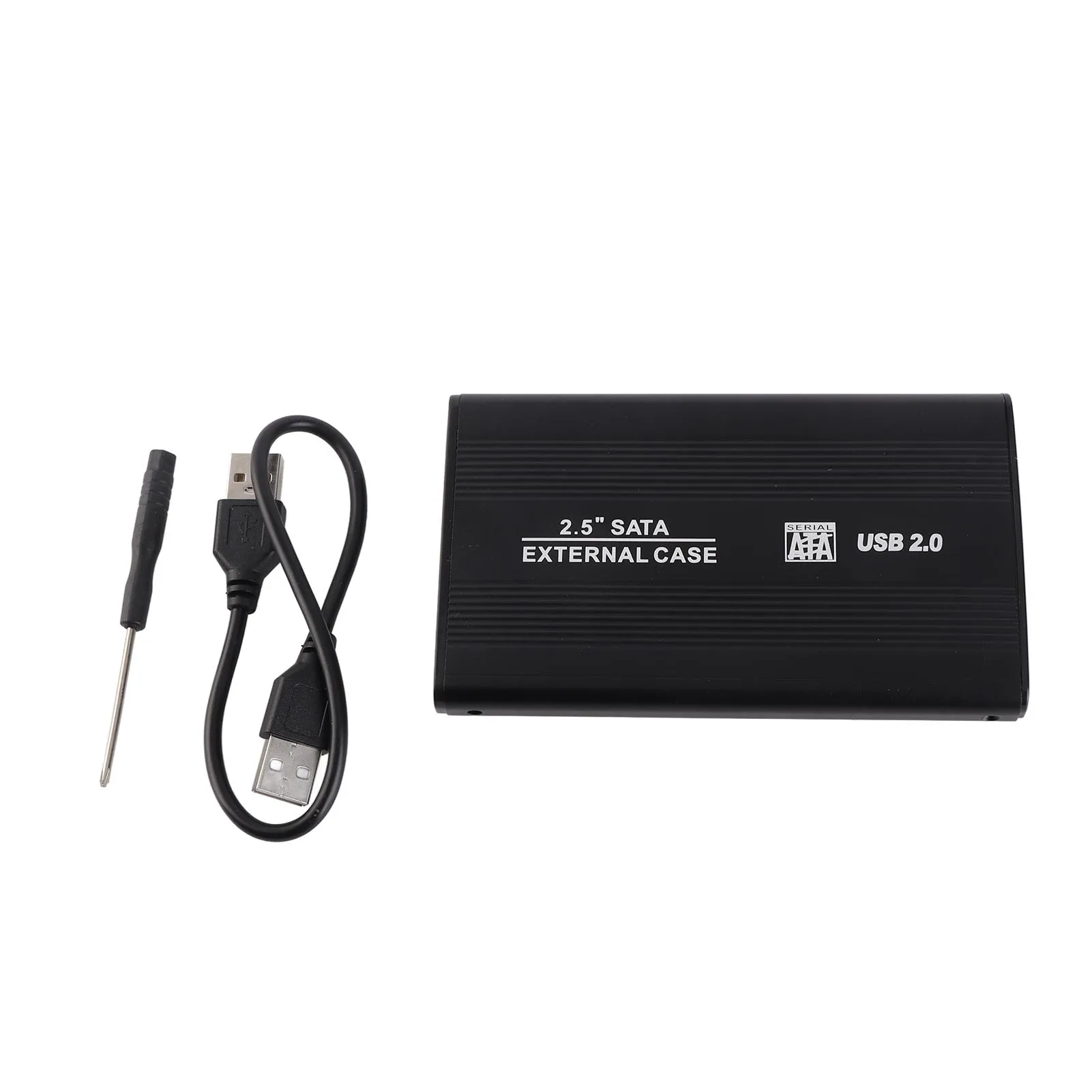 Aluminum Alloy 2.5-Inch Portable Hard Drive Enclosure - Black