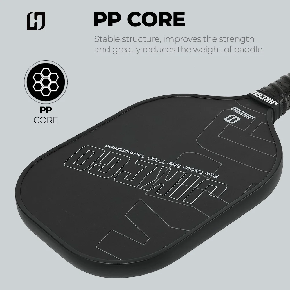 Pickleball Paddle Thermoformed T700 Raw Carbon Fiber 16mm Grip 4.9 inch Sets Men Women Cover