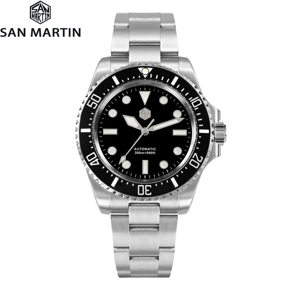 

San Martin 2023 New Men Diving Watch NH35 Luxury Automatic Mechanical Wristwatch Sapphire Waterproof 300m Fly Adjustable Clasp