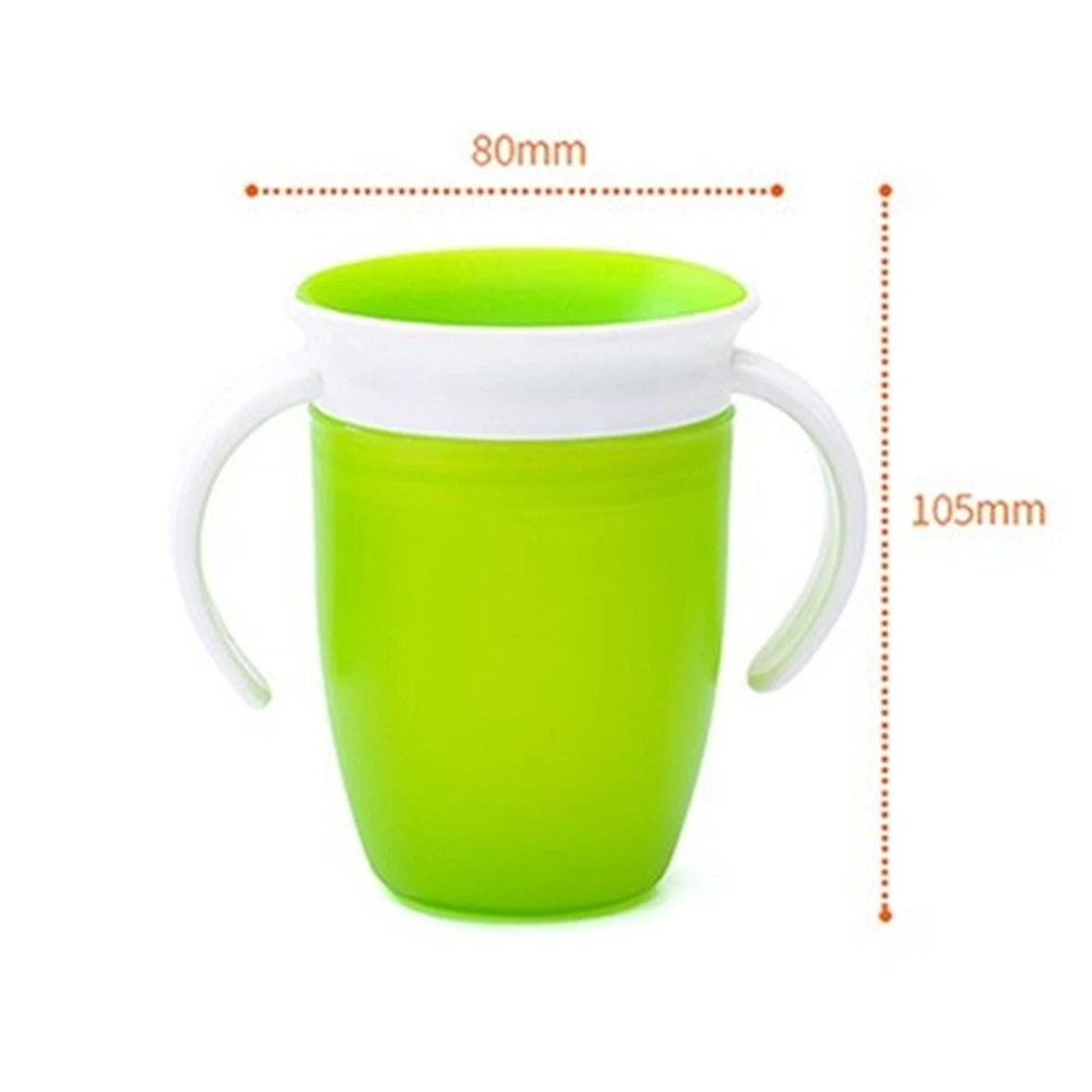 Drinking Cup Drinking Water Bottle 1PC 360 Baby Cups Can Be Rotated Magic Cup Baby Learning Drinking Cup LeakProof 207ML