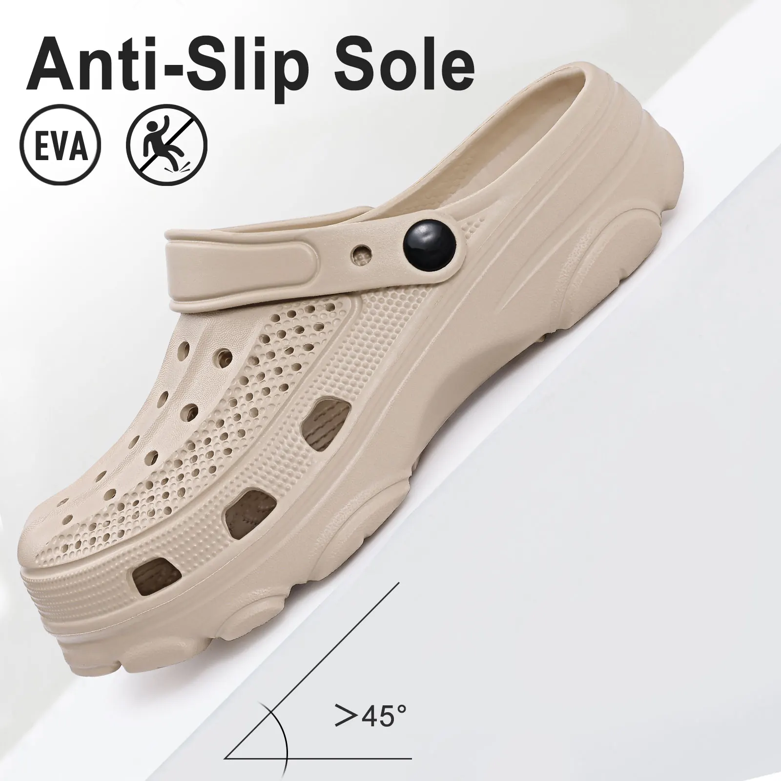 Comwarm Herren Clogs Hausschuhe Atmungsaktive Gartensandalen Rutschfeste Komfort-Strandschuhe Herren Sandalen für Innen und Außen Freizeitschuhe zum Angeln – Detail 20