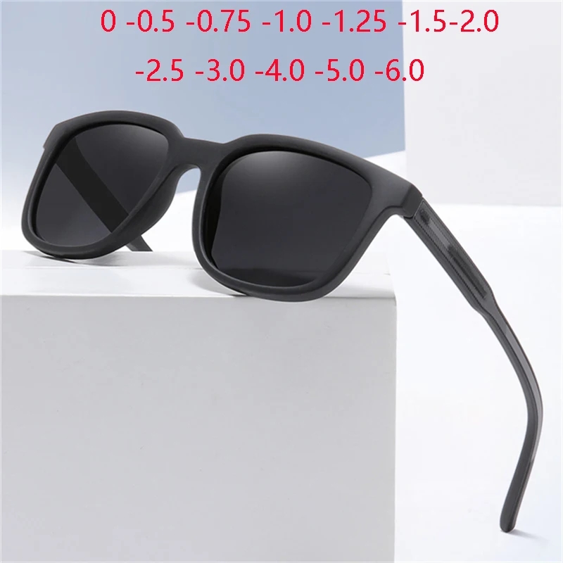 Men Myopia Sunglasses TR2192 Sport Polarized Outdoor Driving Anti-Glare Prescription For Man 0-0.5-0.75 To-6.0