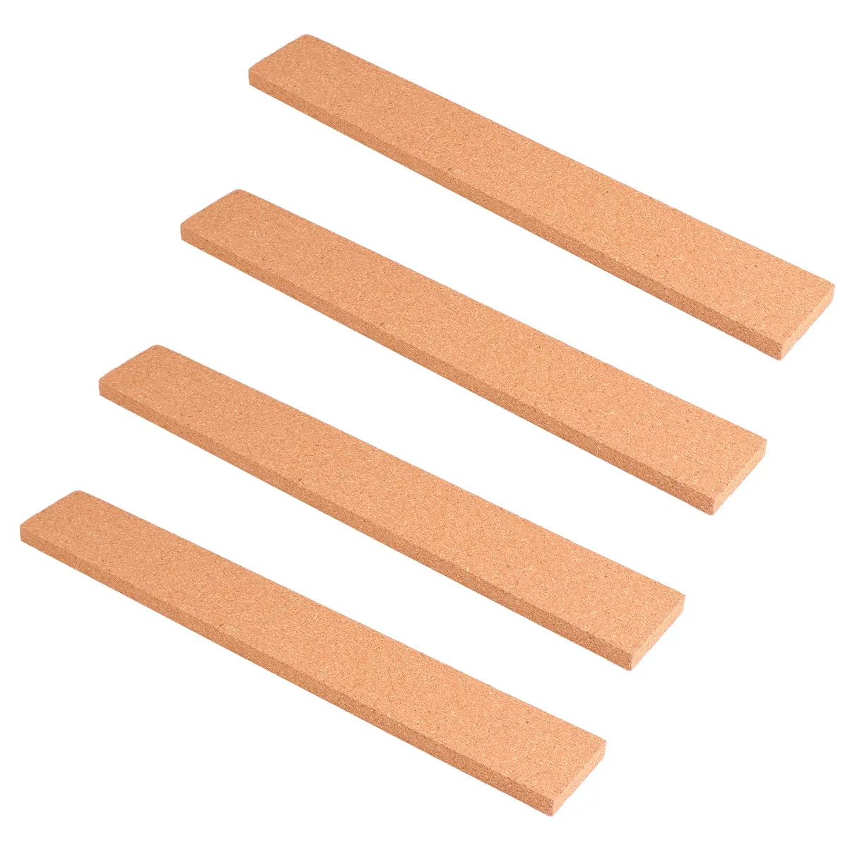 4Pcs 코르크 게시판 바 스트립 천연 프레임리스 코르크 보드 스트립 푸시핀 휴대용 메뉴 사진 벽 보드 홈 오피스용