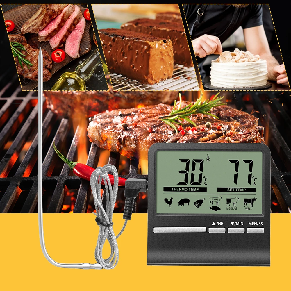 Digital Kitchen and BBQ Thermometer with Probe 2