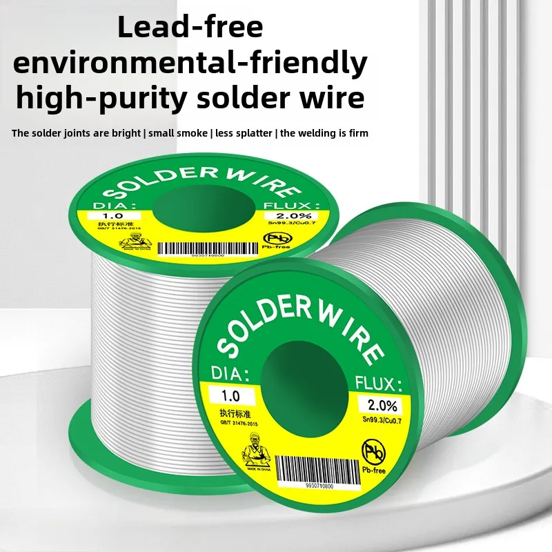 50g 0.8/1.0/1.2mm Soldering Wire Soldering Iron Solder Wire Line with Lead-free High Purity with Low Temperature Soldering Wire