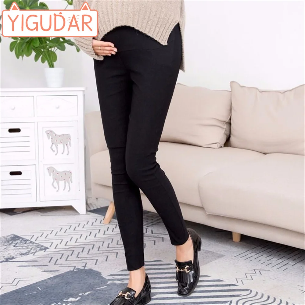 Spring New Pregnant Women's Pants  Long Pants Outer Wear Winter Abdominal Support Pants Pregnant Women's Wear Thickened Velvet