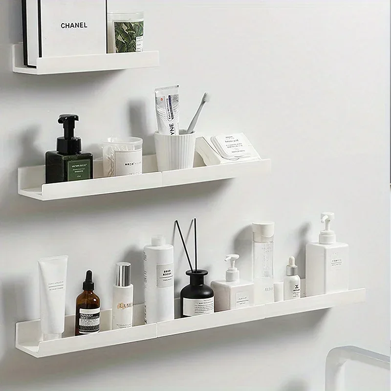 Bathroom Shelf Makeup Storage Organizer Rack Self Adhesive No-drill Shelves Wall Shampoo Rack Shower Shelf