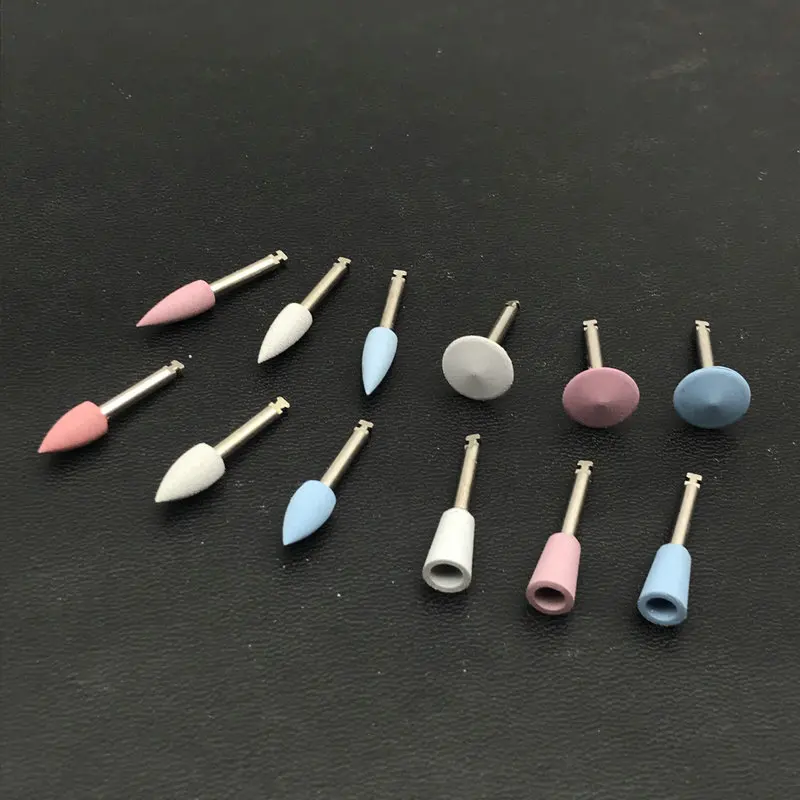 12pcs/10pcs/pack Dental Silicone Grinding Heads Teeth Polisher for Low-speed Machine Polishing Dental Tools Dentistry Lab 2