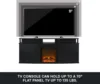 Fireplace TV Stand for TVs up to 70 Inch, Replaceable Electric Fireplace Insert Heater, Realistic Log and Flame Effect 6