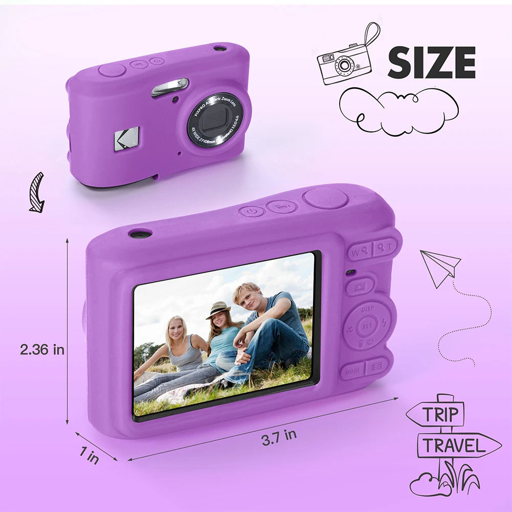 For KODAK PIXPRO FZ45/FZ55 Digital Camera Cover Soft Silicone Protective Case Lightweight Sleeve Camera Accessories with Lanyard