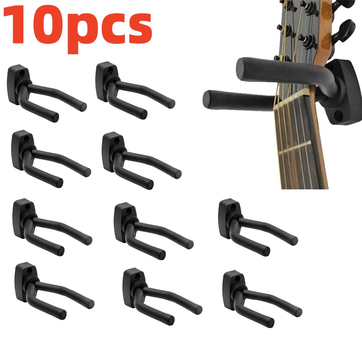 Guitar Hanger Wall hanger for guitar 1 to 10 pieces Black hook For All Sizes Bass Mandolin Banjo Ukulele Guitar Accessory