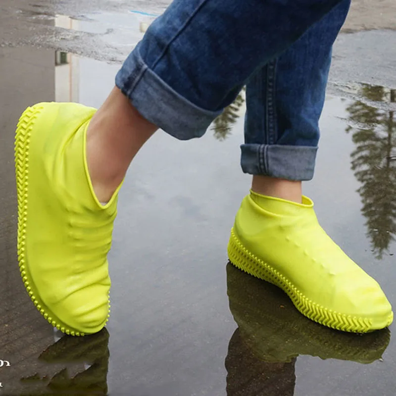 Reusable Non-slip Rain Boots Waterproof Shoes Covers Rain Boot Covers for Outdoor Use Gear Household Merchandises Home 1Pair